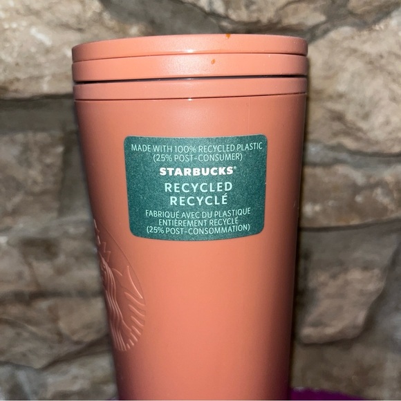 NWT Starbucks Terracotta 100% Recycled Plastic Tumbler 16 oz 473 ML Hot Cup - Picture 1 of 2